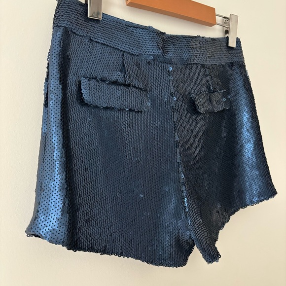 Sequinned Shorts in matte navy - Picture 11 of 12